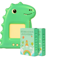 Cute dinosaur-themed talking flash card reader with preschool learning cards for toddlers.